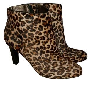 Talbots Baya 9 Calfhair Leopard Print Boots, 10